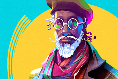 印度插畫師Samji illustrator“凝視”系列插畫